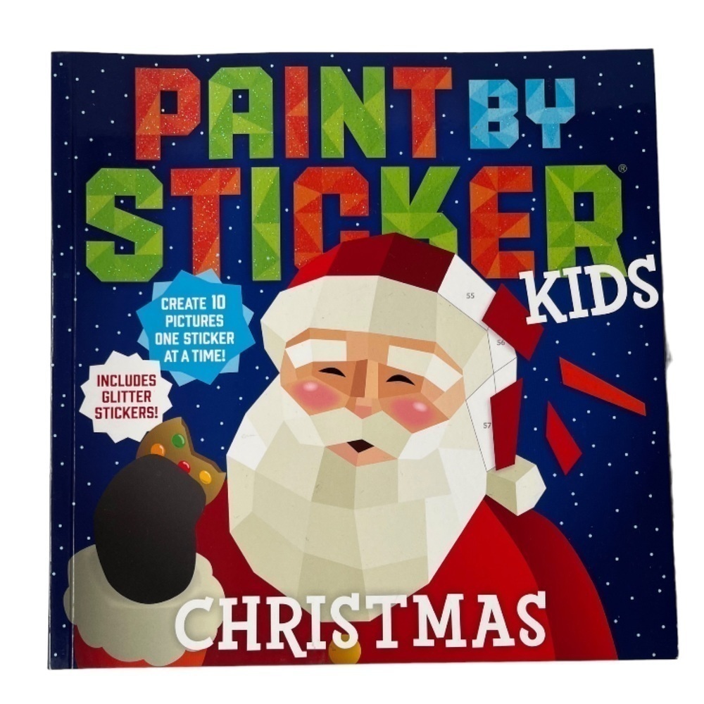 Christmas Paint by Sticker Activity Book | Holiday Arts & Crafts